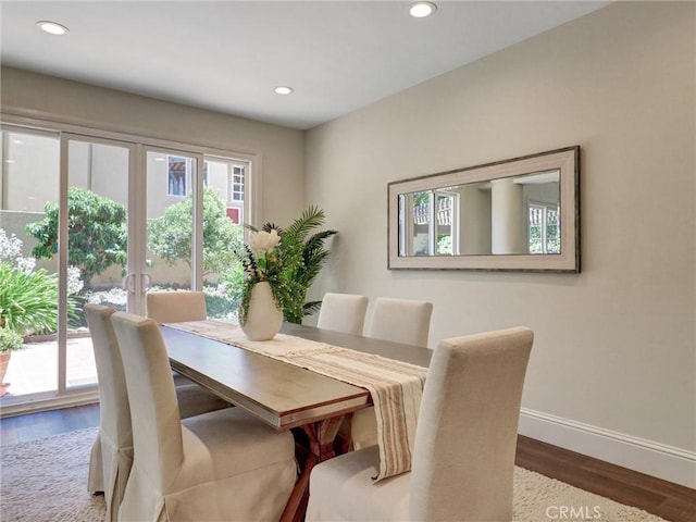 23034 Park Este, Calabasas, CA 91302 - dining space featuring wood finished floors, recessed lighting, and french doors