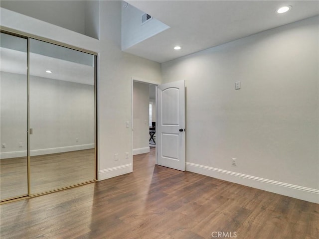 23034 Park Este, Calabasas, CA 91302 - unfurnished bedroom featuring wood finished floors, a closet, and recessed lighting