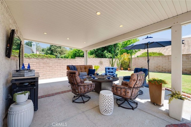 6140 Meadow Lark Dr, La Verne, CA 91750 - fenced backyard with a patio