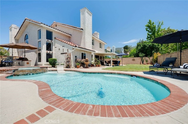 6140 Meadow Lark Dr, La Verne, CA 91750 - view of pool featuring a patio and a pool with connected hot tub