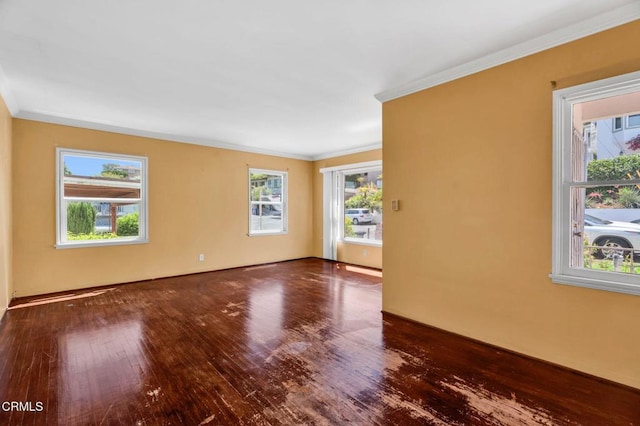 4127 Scandia Way, Los Angeles, CA 90065 - empty room featuring ornamental molding and wood finished floors