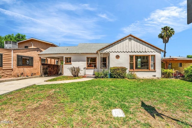 4127 Scandia Way, Los Angeles, CA 90065 - view of front of property featuring a front yard, concrete driveway, stucco siding, and an attached carport