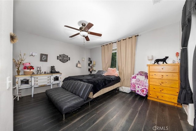 26 Billings Ave, Beaumont, CA 92223 - bedroom featuring dark wood-style flooring and a ceiling fan