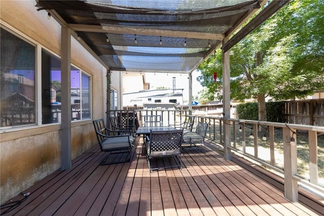 26 Billings Ave, Beaumont, CA 92223 - wooden deck featuring outdoor dining space