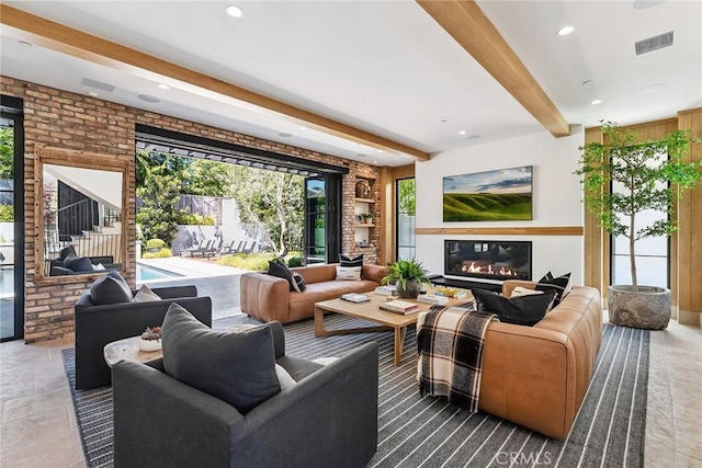 1831 Newport Hills Dr E, Newport Beach, CA 92660 - community lobby with beamed ceiling and recessed lighting
