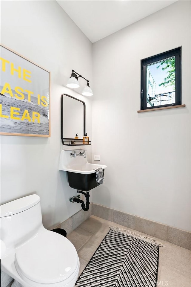 1831 Newport Hills Dr E, Newport Beach, CA 92660 - bathroom with toilet and tile patterned floors