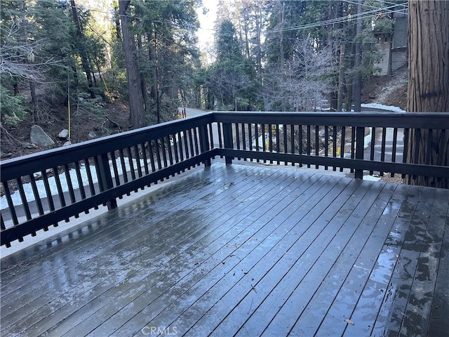 651 Community Dr, Lake Arrowhead, CA 92352 - view of wooden deck