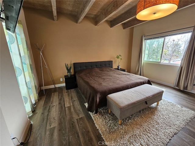 400 Monterey Rd Unit 10, Glendale, CA 91206 - bedroom with beam ceiling and wood finished floors