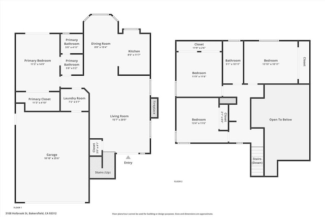 3108 Holbrook St, Bakersfield, CA 93312 - view of room layout