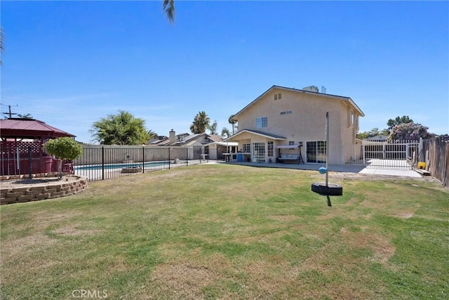 3108 Holbrook St, Bakersfield, CA 93312 - fenced backyard featuring a gazebo and a patio area
