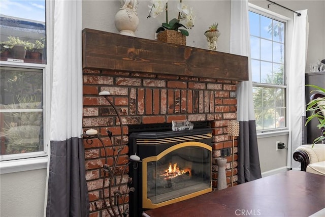 3108 Holbrook St, Bakersfield, CA 93312 - detailed view of a brick fireplace