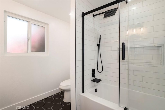 17532 Ludlow St, Granada Hills, CA 91344 - bathroom featuring bath / shower combo with glass door and tile patterned flooring