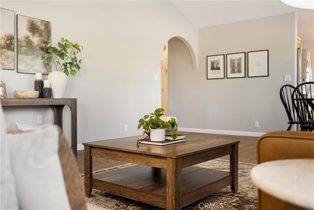 2081 Marilyn Dr, Chico, CA 95928 - living room featuring arched walkways and baseboards