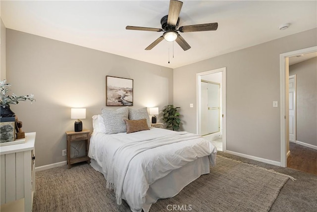 2081 Marilyn Dr, Chico, CA 95928 - carpeted bedroom with baseboards and ceiling fan