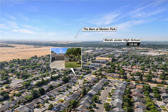 2081 Marilyn Dr, Chico, CA 95928 - aerial view of residential area featuring property boundaries highlighted