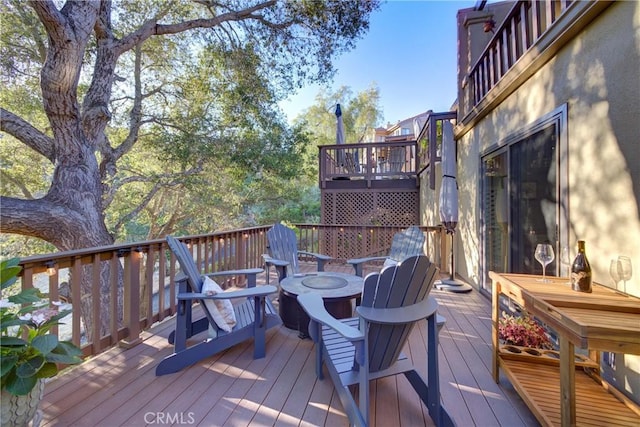 6362 Coffeeberry Ct, Avila Beach, CA 93424 - deck with an outdoor fire pit