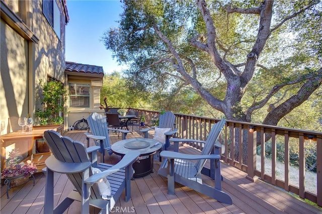 6362 Coffeeberry Ct, Avila Beach, CA 93424 - wooden terrace featuring outdoor dining area