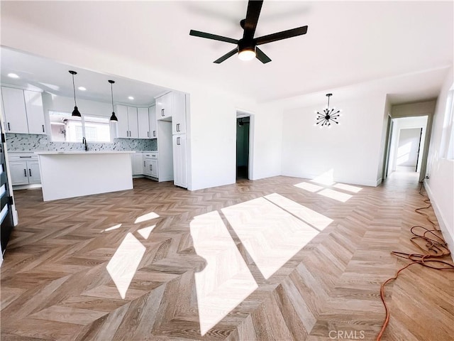 5916 Walnut Ave, Long Beach, CA 90805 - unfurnished living room featuring ceiling fan and recessed lighting