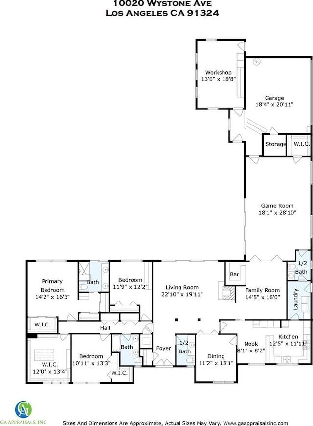 10020 Wystone Ave, Northridge, CA 91324 - view of room layout