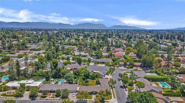 10020 Wystone Ave, Northridge, CA 91324 - aerial view of residential area with mountains and a pool