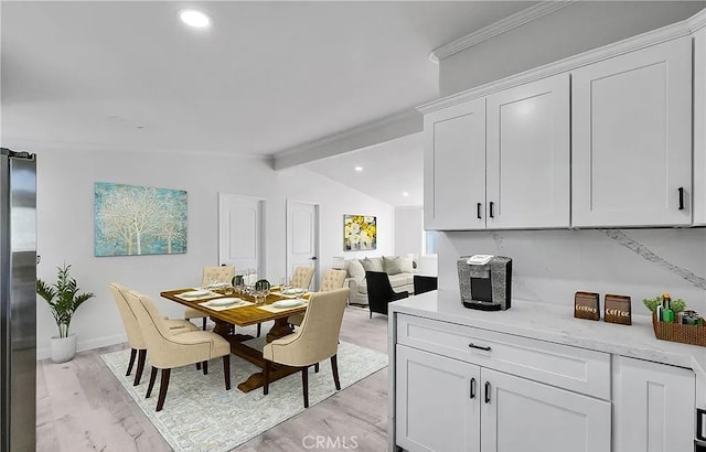 11912 Arthur Dr, Anaheim, CA 92804 - dining room featuring light wood-type flooring and recessed lighting