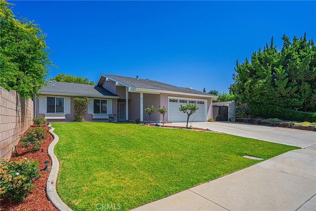 20157 Mckay Dr, Walnut, CA 91789 - ranch-style house with concrete driveway, an attached garage, and stucco siding