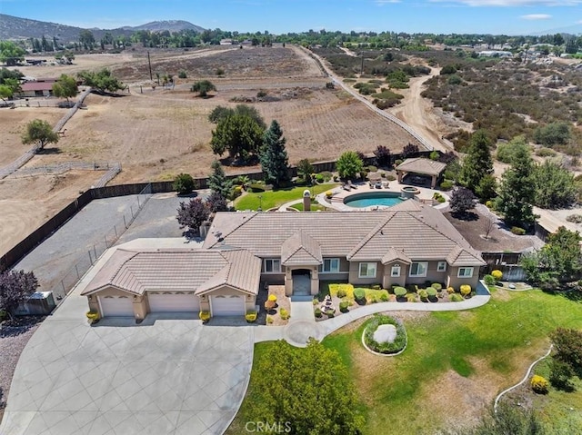 22515 Santa Clarita Corte, Perris, CA 92570 - aerial view of property and surrounding area featuring a mountainous background