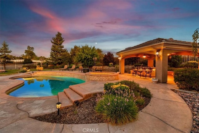 22515 Santa Clarita Corte, Perris, CA 92570 - view of pool with a patio, a gazebo, and a pool with connected hot tub