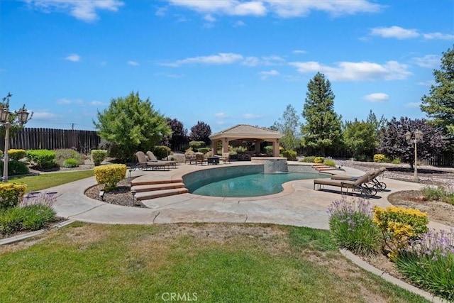 22515 Santa Clarita Corte, Perris, CA 92570 - outdoor pool featuring a gazebo and a patio area