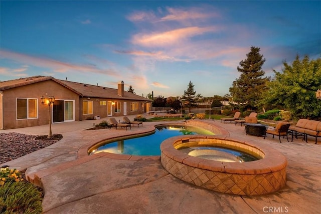 22515 Santa Clarita Corte, Perris, CA 92570 - view of pool with a patio and a pool with connected hot tub