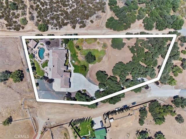 22515 Santa Clarita Corte, Perris, CA 92570 - aerial view of property's location featuring property parcel outlined