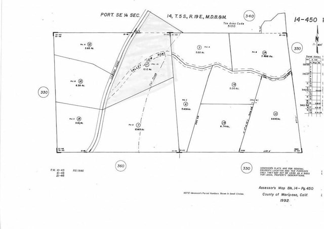 5566 Darrah Rd, Mariposa, CA 95338 - map showing property parcels