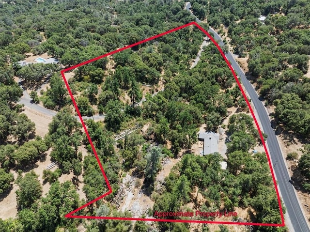 5566 Darrah Rd, Mariposa, CA 95338 - view of property location with a forest and property parcel outlined