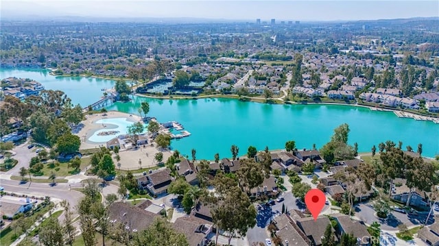 14 Bridgewood Unit 22, Irvine, CA 92604 - aerial view of property's location featuring a large body of water and nearby suburban area