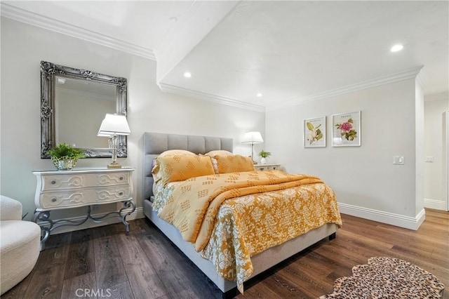 14 Bridgewood Unit 22, Irvine, CA 92604 - bedroom featuring crown molding, wood finished floors, and recessed lighting