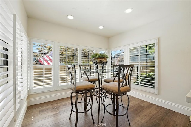 14 Bridgewood Unit 22, Irvine, CA 92604 - dining room with wood finished floors and recessed lighting