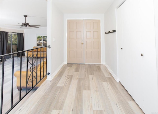 24093 Sargeant Rd, Ramona, CA 92065 - hall featuring light wood finished floors and an upstairs landing