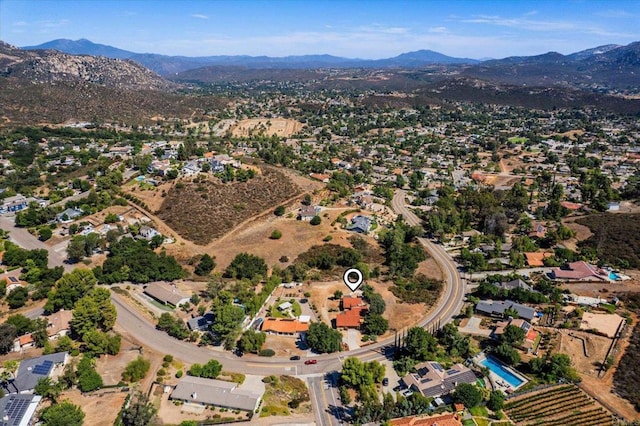 24093 Sargeant Rd, Ramona, CA 92065 - aerial view of property's location with a mountainous background