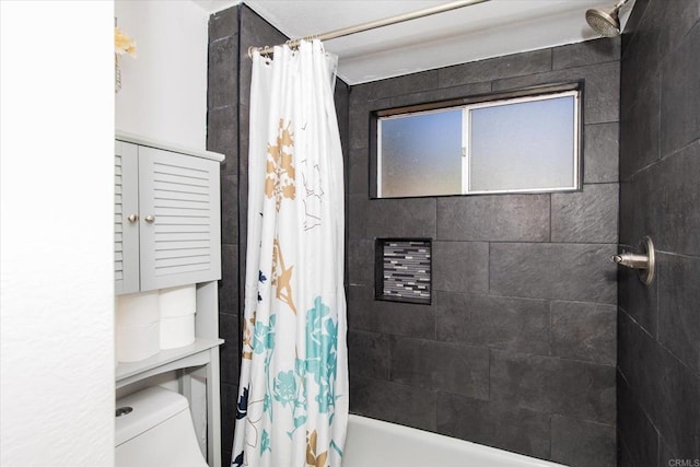 24093 Sargeant Rd, Ramona, CA 92065 - full bathroom featuring toilet and shower / bath combo with shower curtain