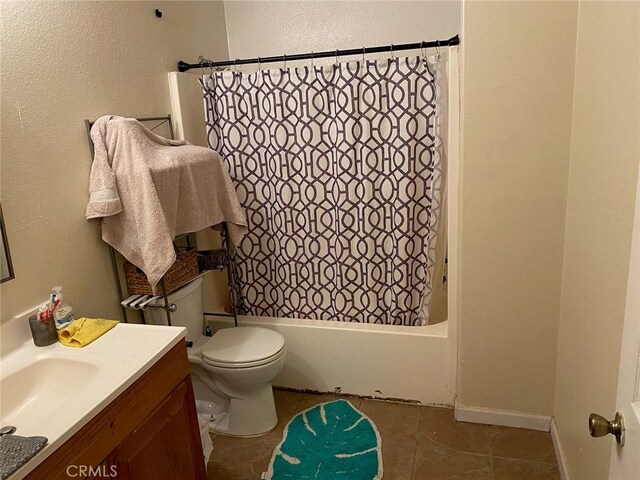 755 N Allen St, Banning, CA 92220 - bathroom with vanity, tile patterned flooring, and shower / tub combo