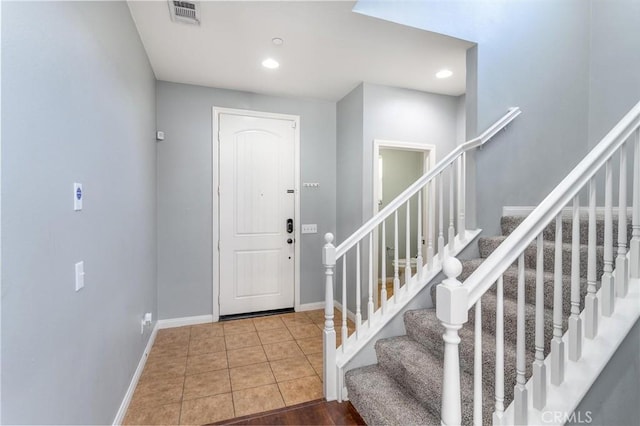 43024 Beamer Ct, Temecula, CA 92592 - foyer with stairs and recessed lighting