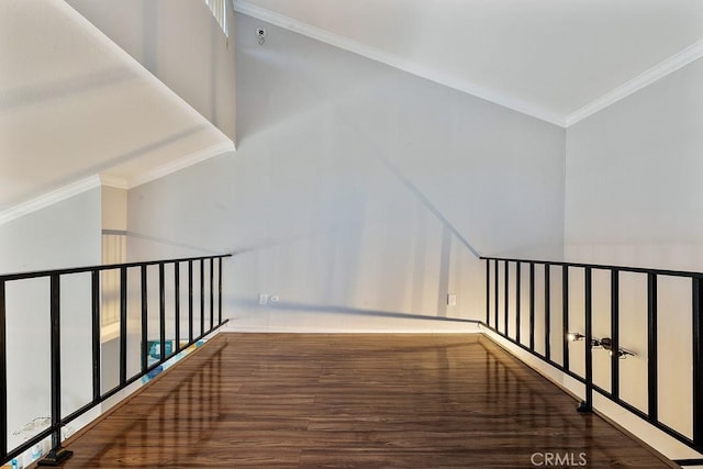 5325 Newcastle Ave Unit 319, Encino, CA 91316 - stairway featuring ornamental molding and wood finished floors