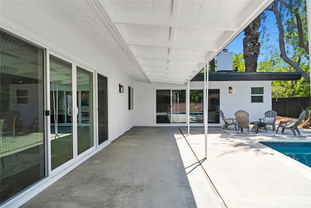 4701 Deseret Dr, Woodland Hills, CA 91364 - view of patio featuring an outdoor pool