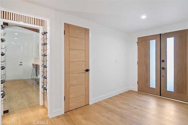 4701 Deseret Dr, Woodland Hills, CA 91364 - entryway featuring light wood-style floors and recessed lighting