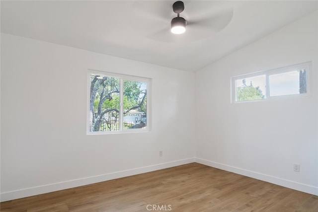 4701 Deseret Dr, Woodland Hills, CA 91364 - empty room featuring healthy amount of natural light, a ceiling fan, and light wood-type flooring