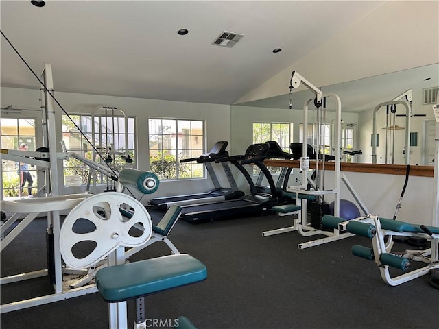 10824 Sabre Hill Dr Unit 194, San Diego, CA 92128 - gym with vaulted ceiling