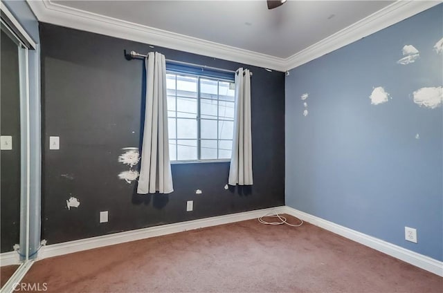 2975 Fernwood Ave, Lynwood, CA 90262 - carpeted empty room with baseboards and crown molding