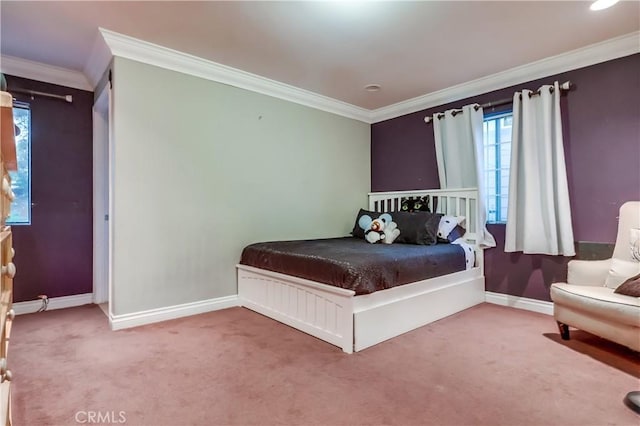2975 Fernwood Ave, Lynwood, CA 90262 - bedroom featuring ornamental molding and carpet