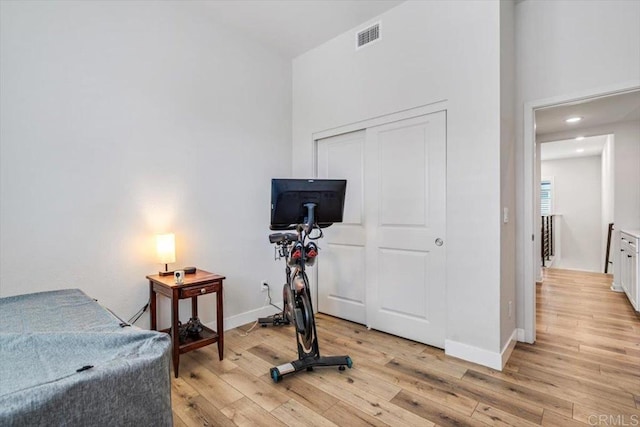 2013 Bravo Loop Unit 2, Chula Vista, CA 91915 - workout room with light wood finished floors and recessed lighting