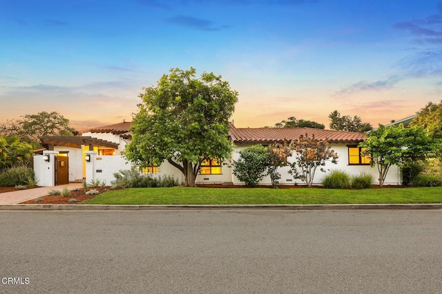1533 Rancho Ave, Glendale, CA 91201 - view of front of property featuring a tile roof, stucco siding, and a front lawn